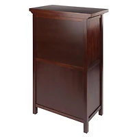 Winsome Chablis wine cabinet in Walnut Finish