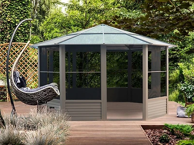 Gazebo Penguin Florence Solarium 12 ft. x 12 ft. en Sable
