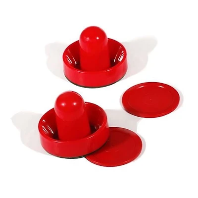Ensemble de poussoirs (9,5 cm) / palets (7,8 cm) pour hockey sur coussin d’air