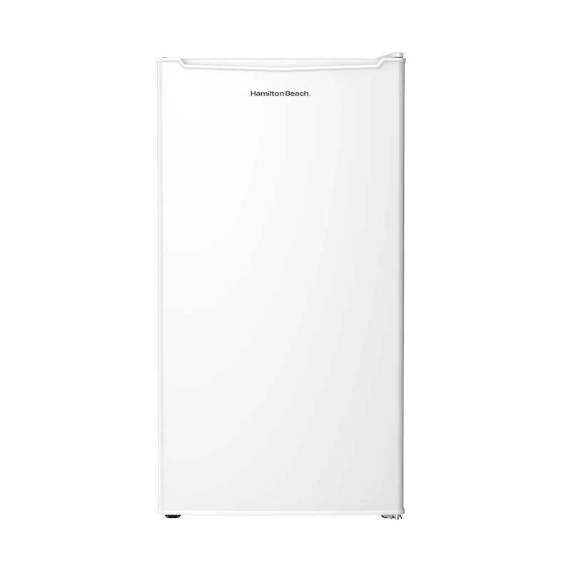 Hamilton Beach Mini Réfrigérateur 3,3 pi³ avec compartiment congélateur, réfrigérateur compact à porte simple, Energy Star, porte réversible, Blanc