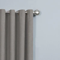 Mainstays Faux Suede 84" Drapery Grommet Window Curtains Panel, Charcoal