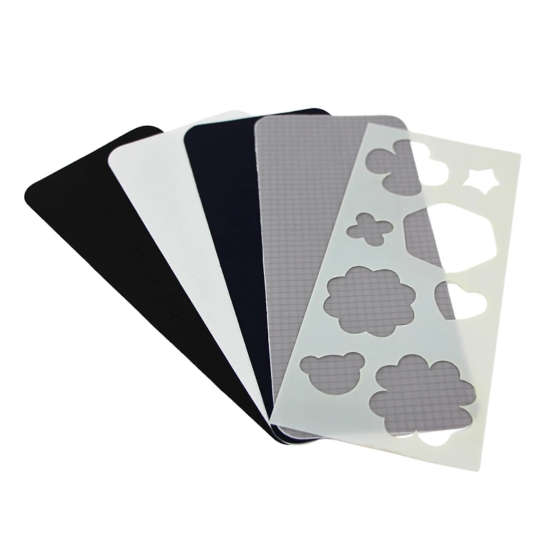 UNIQUE CREATIV Peel & Stick Waterproof Nylon Patches (with Stencil) - 17.8 × 7.6 cm (7.0 × 3 in), 4 pcs, 4pcs
