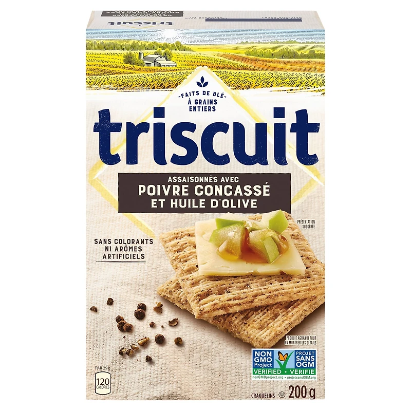 Triscuit Cracked Pepper & Olive Oil Snacking Crackers