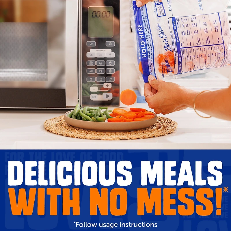 Ziploc® Zip n' Steam Food Steamer Bags, 10 Bags