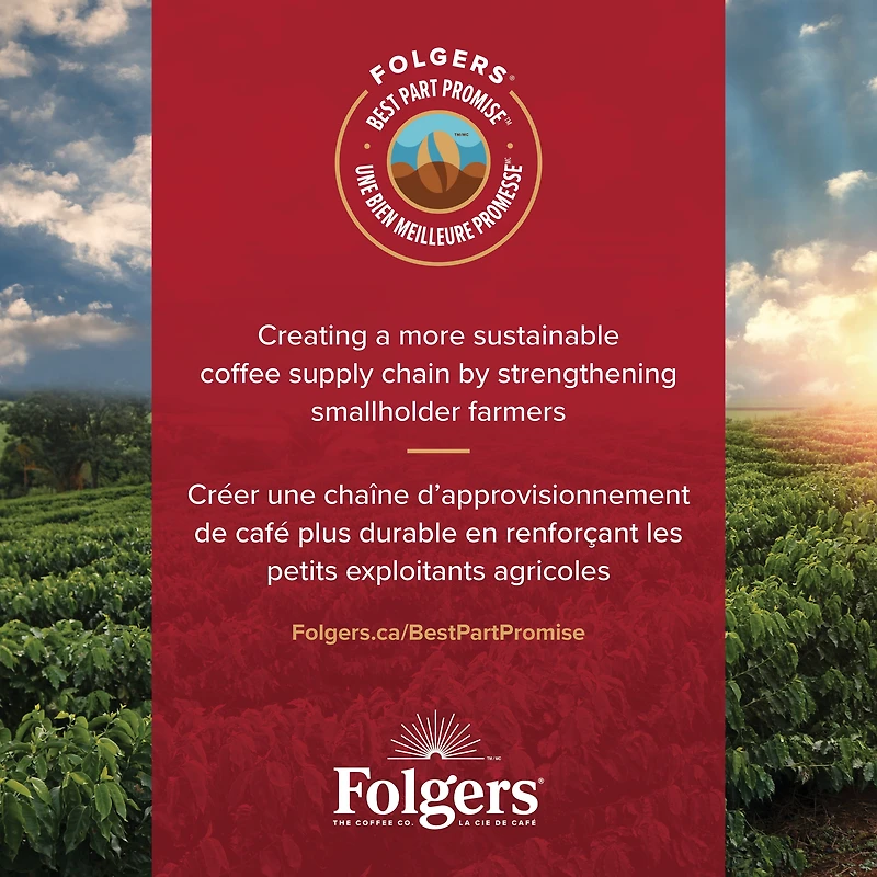 Folgers Torréfaction Traditionnelle Moyenne Dosettes de Café K-Cup, 12 Dosettes