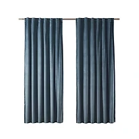 Better Homes & Gardens Velvet Rod Pocket Blackout Window Curtains Panel, 52" x 84"