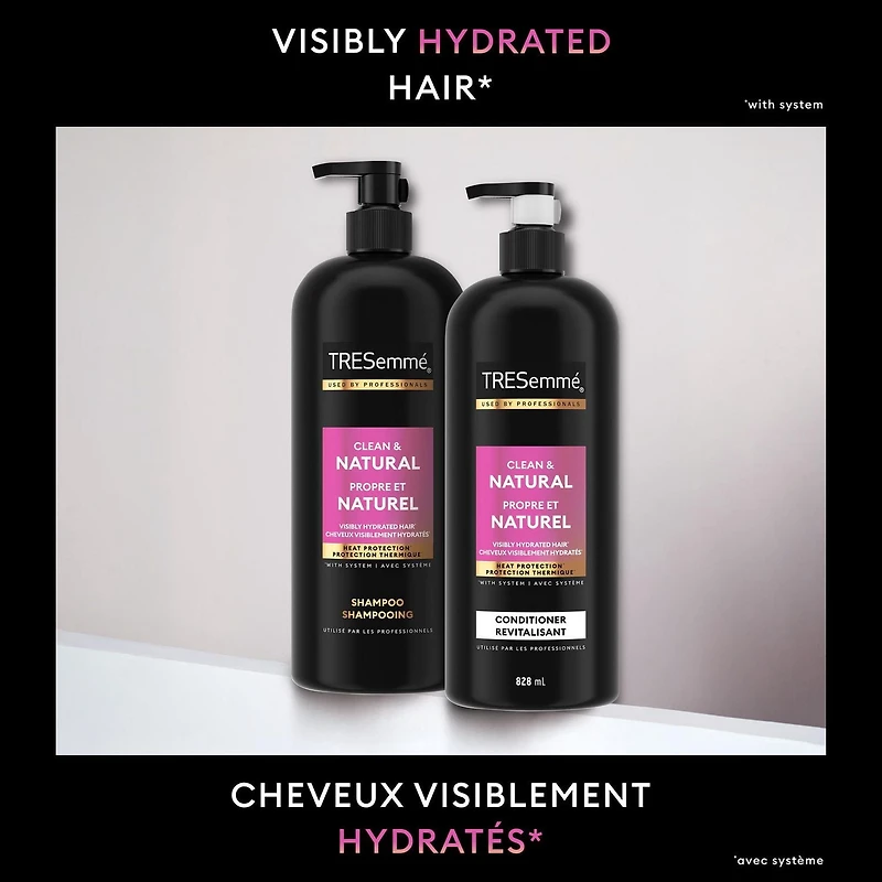 TRESemmé Conditioner Clean & Natural Visibly Hydrated Hair, 828 ml