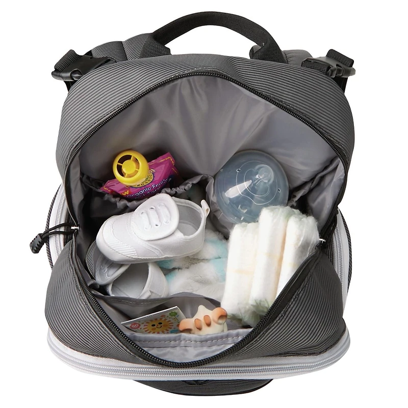 Sac à couches avec bretelles Adventurers de Jeep - Gris et noir, Pour les Nouveau-nés
