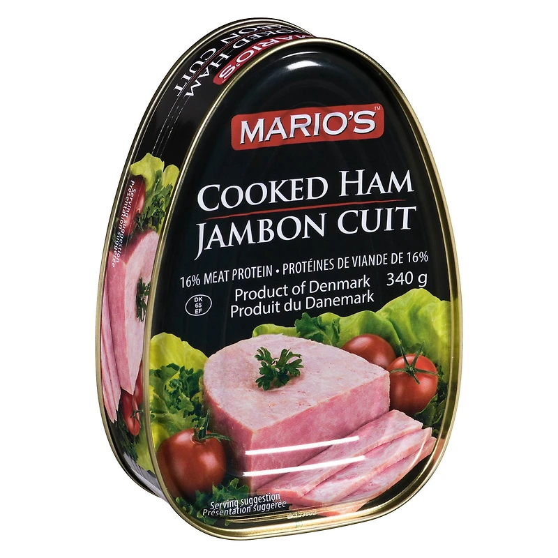MARIO'S Cooked Ham 340 grams - Tin - Fully cooked - Ready-to-eat