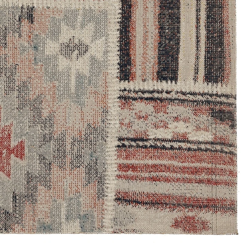 Great Zero Giles Ivory & Blue 3' x 5' Accent Rug