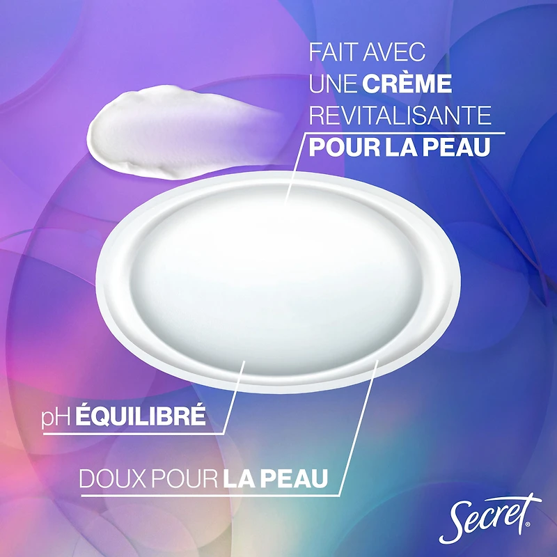 Antisudorifique et désodorisant invisible en bâton Secret, parfum Nénuphar