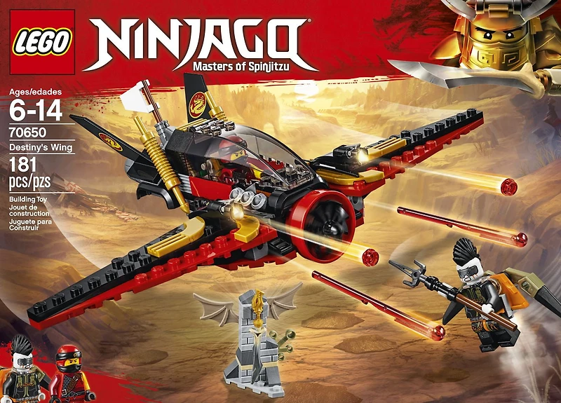 LEGO NINJAGO Masters of Spinjitzu: Destiny’s Wing 70650 Building Kit (181 Piece)