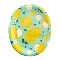 Way to Celebrate Summer 8 Counts Oval Paper Plates Lemon Design