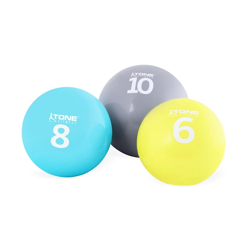 Tone Fitness Soft Weighted Ball, 6 lb