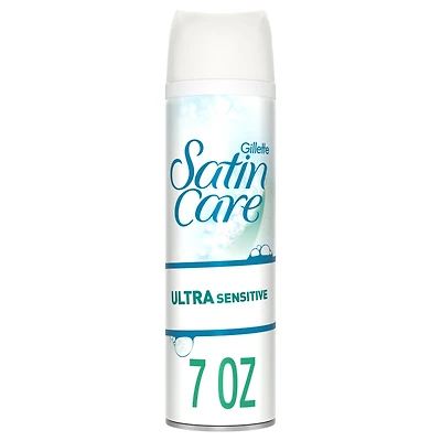 Gel à raser Gillette Venus Satin Care Peau ultra sensible, crème à raser pour femmes, non parfumé, 198g (7oz)