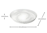 MAINSTAYS Lightweight 10 inch Clear Plant Saucer - Single Piece - Round Plastic Tray Good for Indoor Use