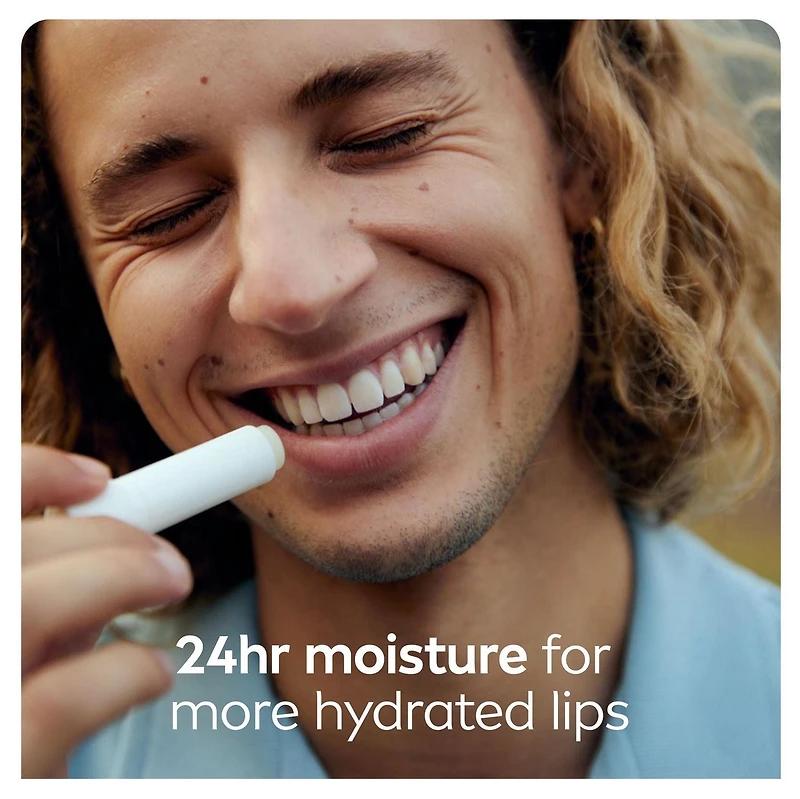 NIVEA MEN Active Care Lip Balm, 24hr hydration, Enriched with shea butter, non-greasy, no residue (2 x 4.8g)