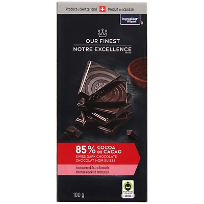 Our Finest 85% Swiss Dark Chocolate bar