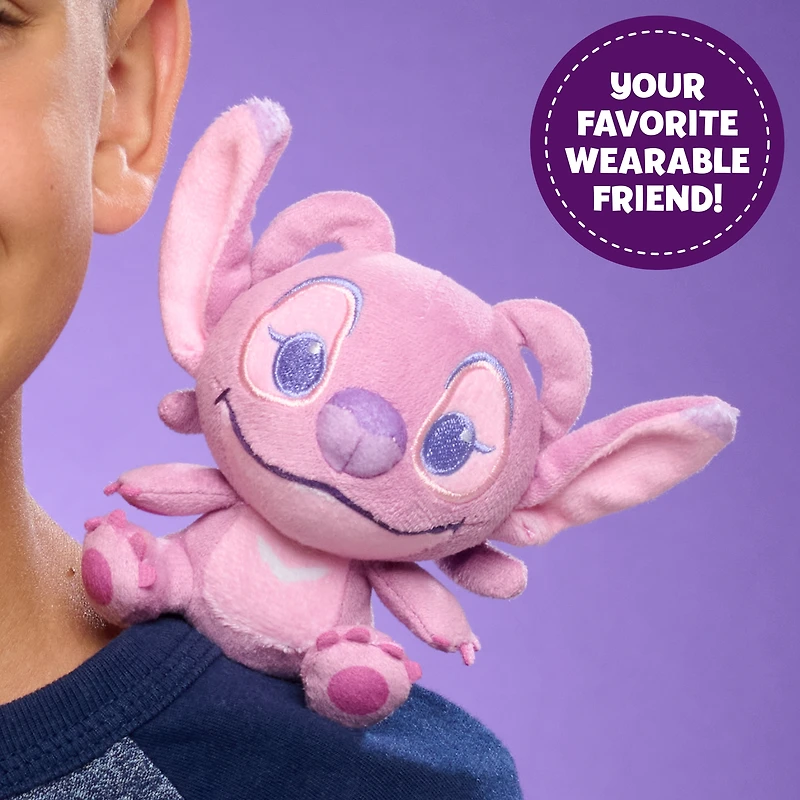 Peluche Disney Stitch & Angel perchée sur l’épaule, idéale pour les fans et les collectionneurs