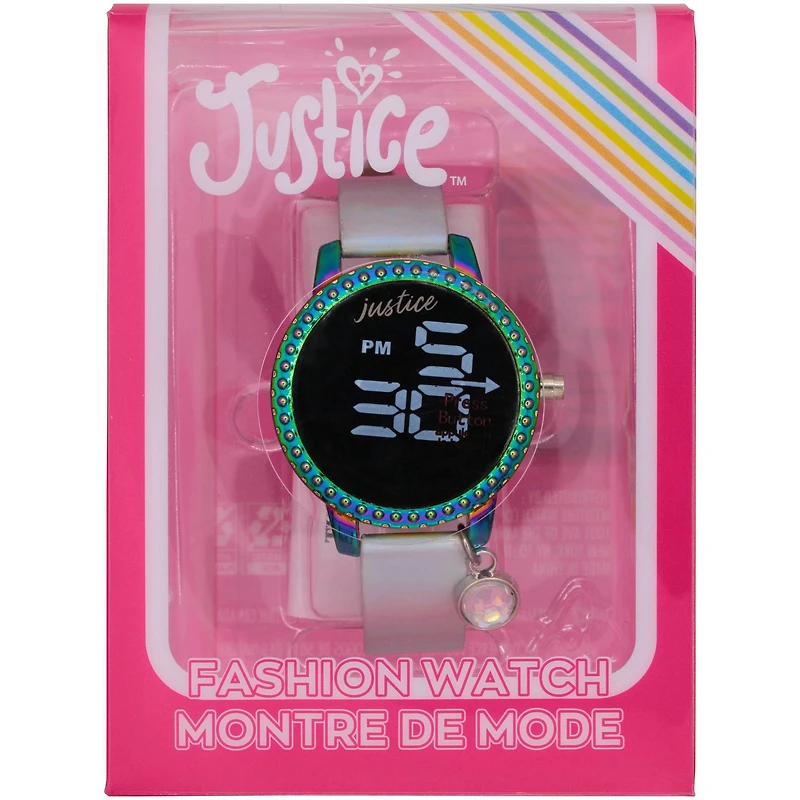 Justice LED  Watch With Dangling Crystal charm