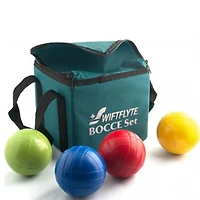 Swiftflyte Advanced 90 mm Plastic Bocce Ball Set, 8 Balls with Pallino and Carry Bag