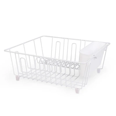 Mainstays Small Chrome Wire Dish Rack - White