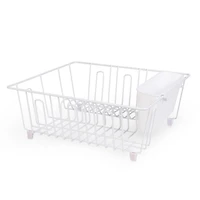 Mainstays Small Chrome Wire Dish Rack - White