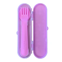 Nuby Toddler Utensils with Travel Case, 3-Piece Set
