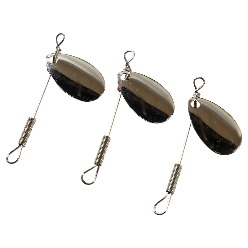 Lucky Strike #2 Nickel Single Spinner – 3‑Pack – Fishing Lure