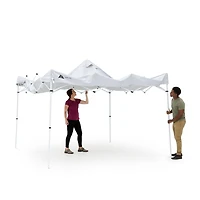 Ozark Trail 10ft x10ft Instant Pop Up Canopy Tent with Simple Push Setup – Straight Leg Pop-Up Tent for Tailgating, Camping & Events, white
