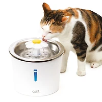 Catit Stainless Steel Cat Flower Fountain with Placemat Kit, 3 L