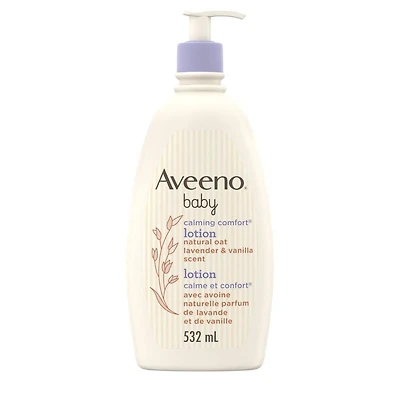 Aveeno Bébé Confort Apaisant Lotion pour Bébé - Avoine Colloïdale, Glycérine, Diméthicone - Lavande & Vanille