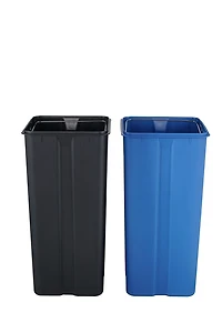 Step N’ Sort 60L Dual Trash & Recycling Bin – 2 x 30L Kitchen Garbage Can, Hands-Free Step Pedal, Soft-Close Lid, Fingerprint-Resistant Stainless Steel