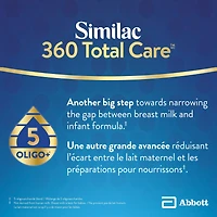 Similac 360 Total Care Step 1, Baby Formula, Infant Formula, blend of 5 oligosaccharides, 16x235mL Ready to Feed Bottles