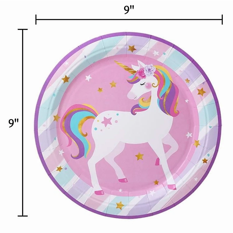 Unicorn 9" paper plates