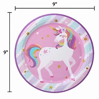 Unicorn 9" paper plates
