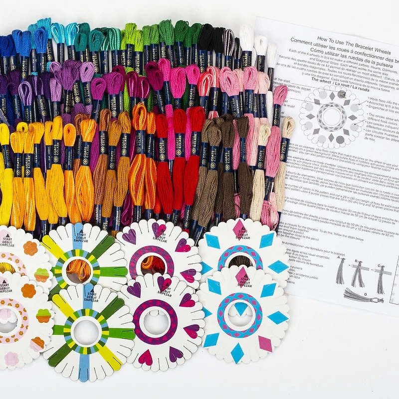 Coats & Clark™ Craft Thread Friendship Bracelet Kit, 105 Set