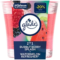 Glade® Scented Candle Air Freshener, Bubbly Berry Splash and Watermelon Refresher™