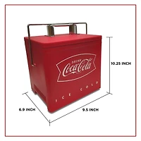 Coca-Cola 6 Can Retro AC/DC Electric Cooler, 4L (4.2 Quarts), Top Loading