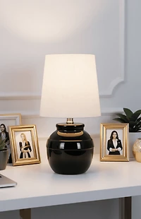 Lampe d'appoint en céramique noire Mainstays de 12,5 pouces