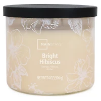 Mainstays 3-Wick Textured Wrapped Hibiscus Scented Candle, 14 oz