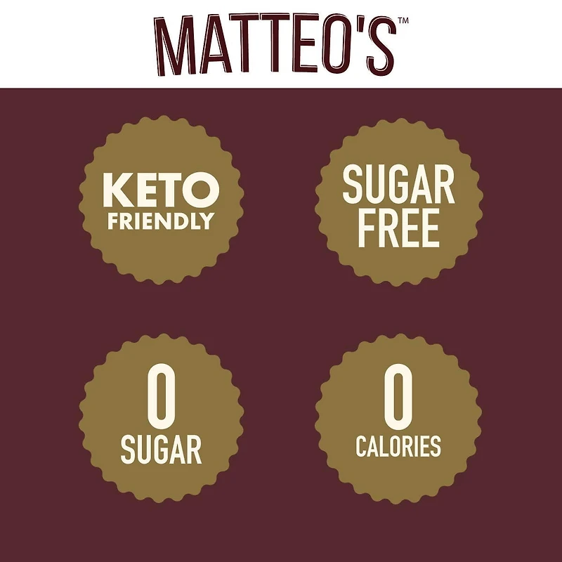 Matteo's Sirop Aromatisant pour Café Sans Sucre, Caramel Salé