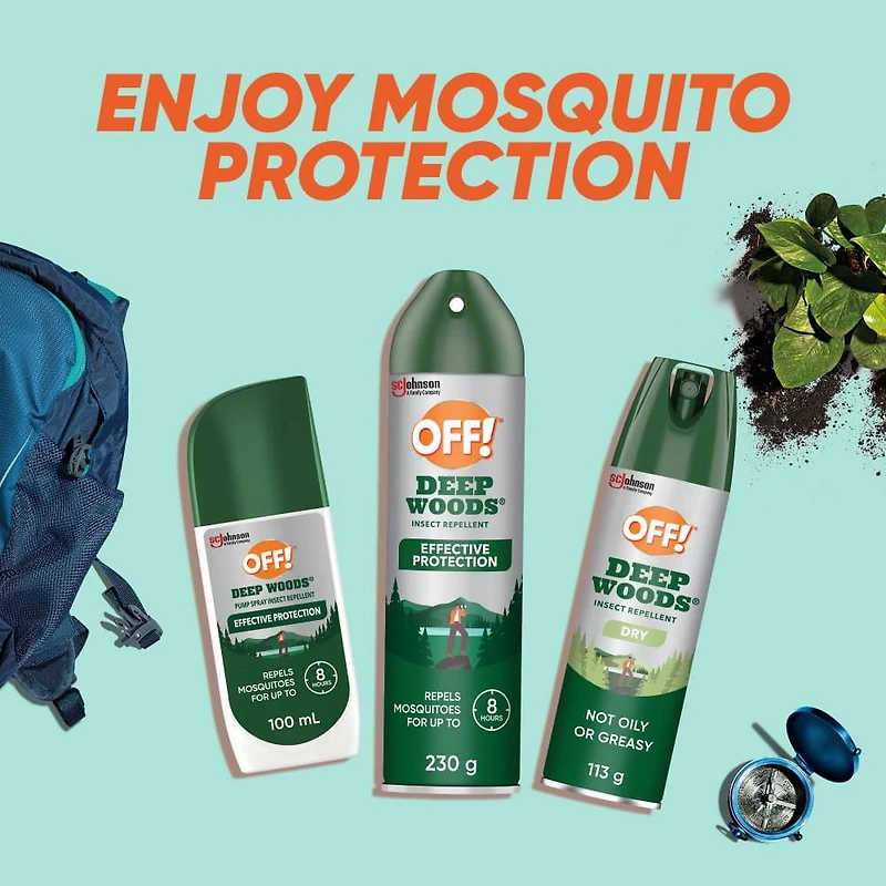 OFF! Deep Woods 25% Deet Insect Repellent Pump Spray, Travel Size