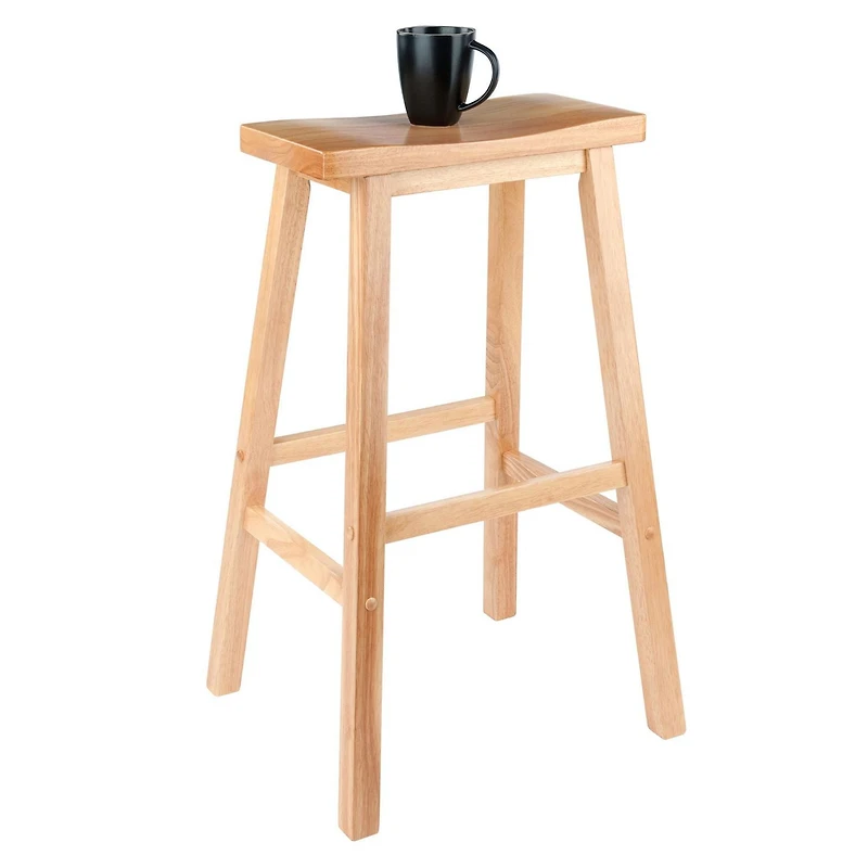 Winsome Satori Saddle Seat Bar Stool, Natural