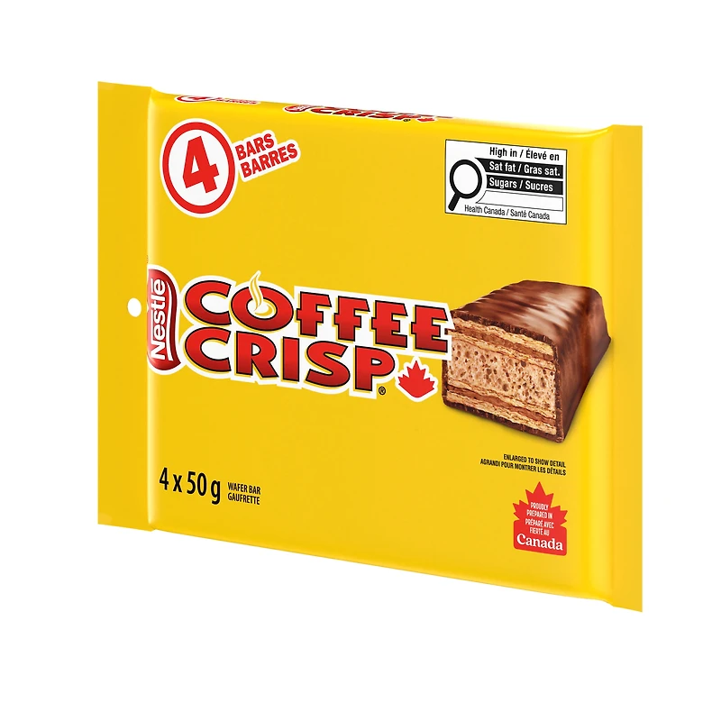 COFFEE CRISP Wafer Bars, Crispy Wafers & Coffee Crème Covered in a Thin Chocolatey Coating