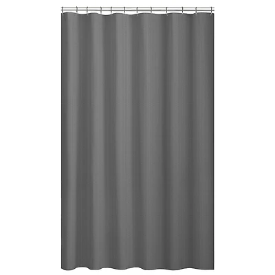 Hometrends Textured Microfiber Fabric Shower Curtain Liner