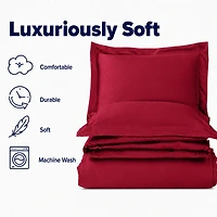 Swift Home Ultra Soft Solid Duvet Cover Set, King