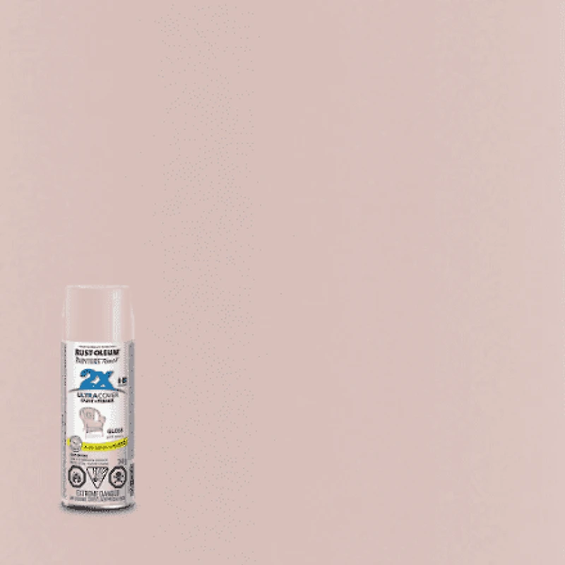 Rust-Oleum Painter's Touch 2X Ultra Cover Multi-Purpose Paint and Primer in Gloss Pink Peony, 340g Aerosol Spray Paint