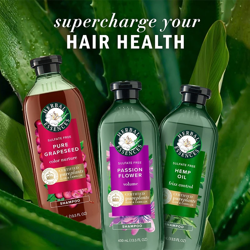 Herbal Essences Full + Thick Passionflower Sulfate Free Shampoo, 400ml
