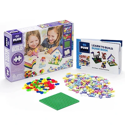 Plus-Plus - Learn to Build Pastel - 400 Pieces - Creative Building and Construction Set - Mix of Pastel and Neon Colors in a Box - Kids 5 to 12 Years